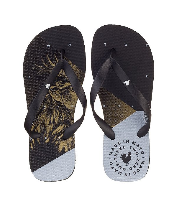 Chinelo Made in Mato Realist Rooster Caramelo