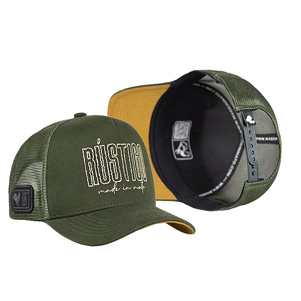 Boné Trucker Made in Mato Rústico Verde