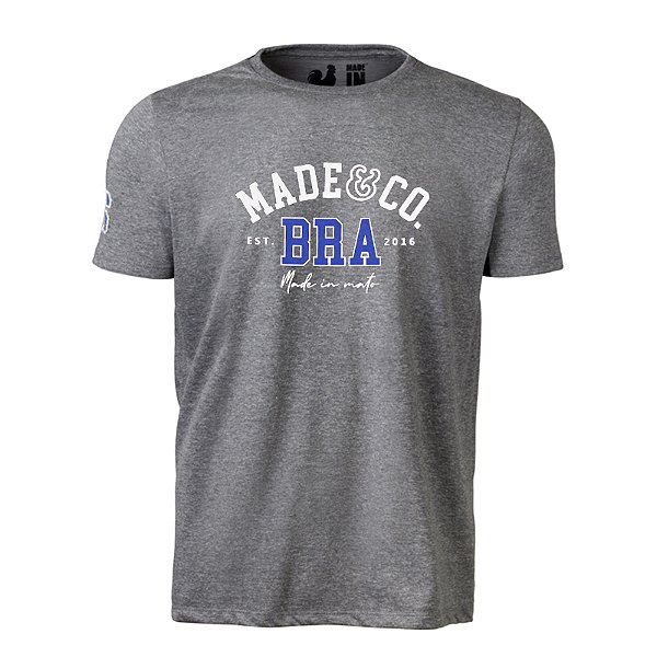 Camiseta Estampada Masculina Made in Mato Mescla