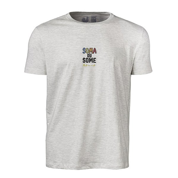 Camiseta Estampada Masculina Made in Mato Soma ou Some Mescla
