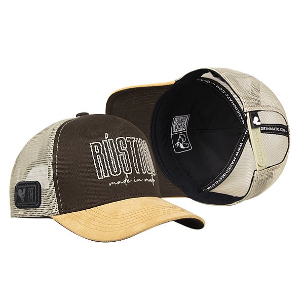 Boné Trucker Made in Mato Rústico Bege