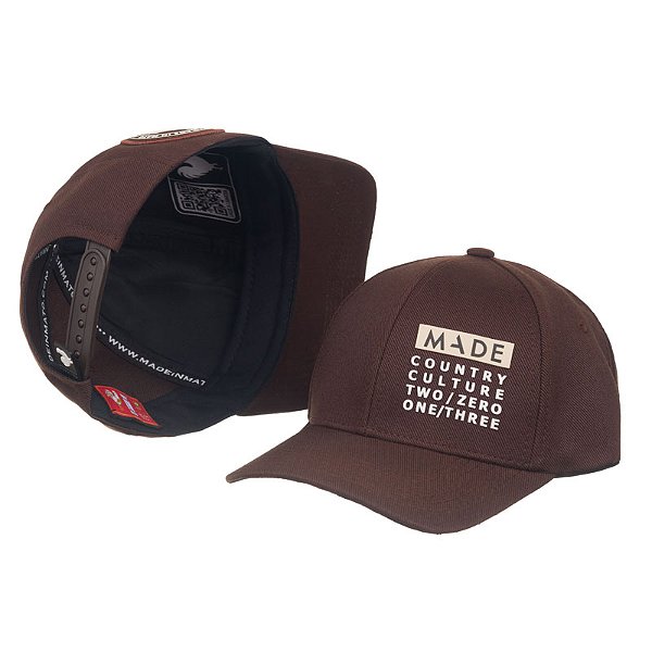 Boné Sport Made in Mato Patch Gold Logo Marrom