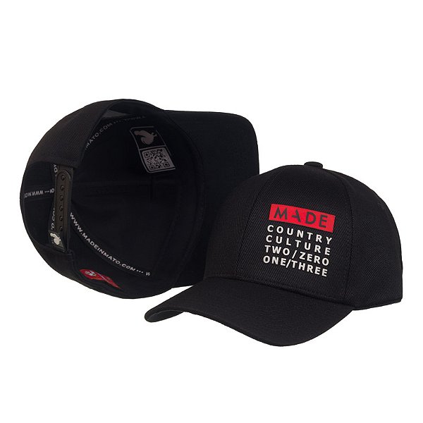Boné Sport Made in Mato Country Culture Red Logo Preto