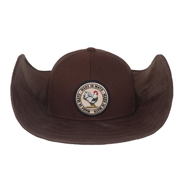 Boné Cap Hat Made in Mato Country Patch Redondo Marrom