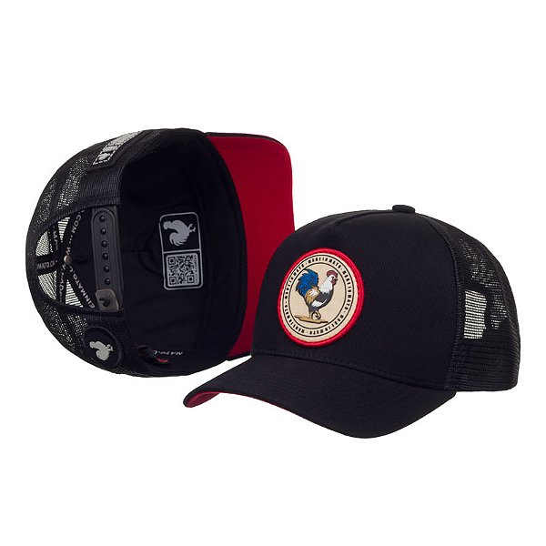 Boné Trucker Made in Mato Rooster Black