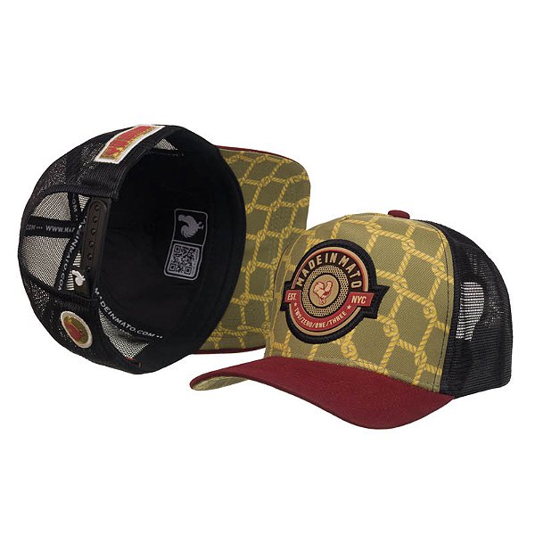 Boné Trucker Made in Mato Tricolor Cordas
