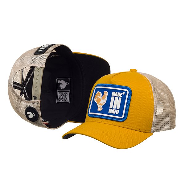 Boné Trucker Made in Mato Emblem Yellow