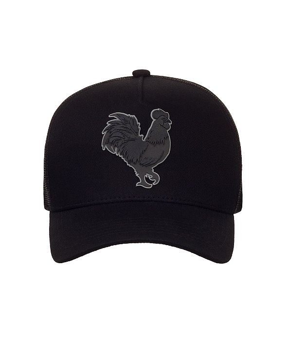 Boné Trucker Made in Mato Rooster Steel Black