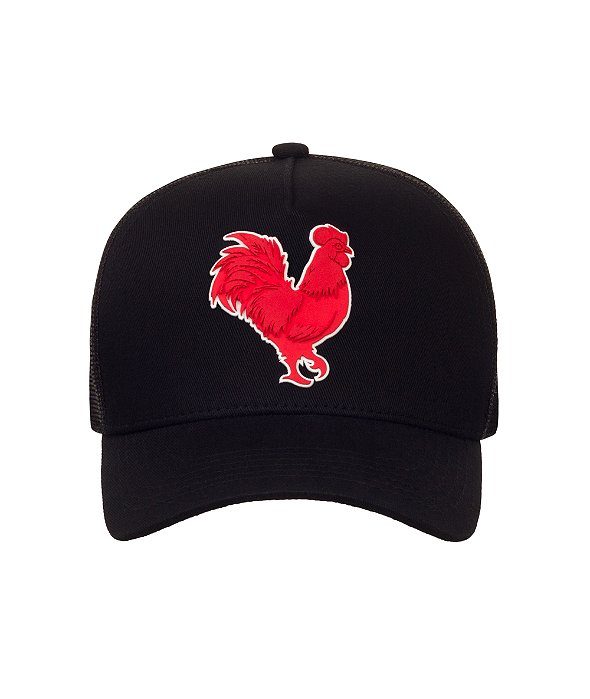 Boné Trucker Made in Mato Rooster Steel Red