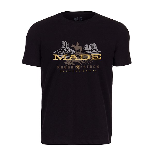 Camiseta Estampada Masculina Made in Mato Preta