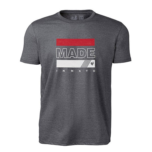 Camiseta Estampada Masculina Made in Mato Bars Mescla Escuro