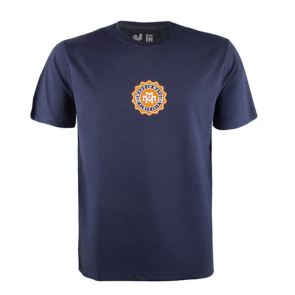 Camiseta Estampada Masculina Made in Mato Badge Marinho