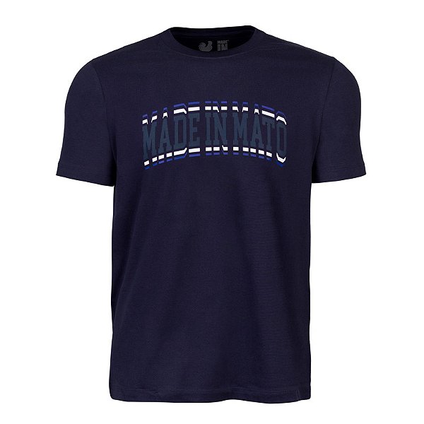 Camiseta Estampada Masculina Made in Mato Arch Marinho