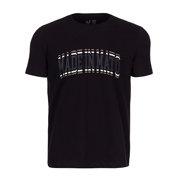 Camiseta Estampada Masculina Made in Mato Arch Preta