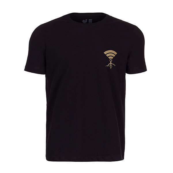 Camiseta Estampada Masculina Made in Mato Native Trees Preta