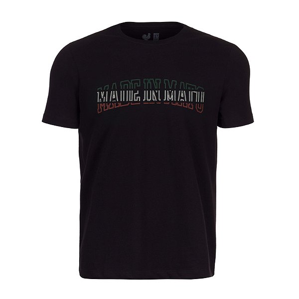 Camiseta Estampada Masculina Made in Mato Scan Preta