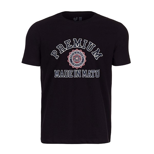 Camiseta Estampada Masculina Made in Mato Premium Preta