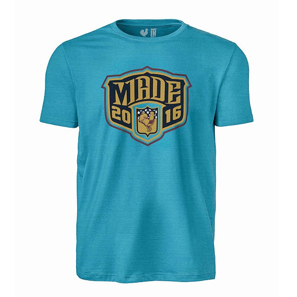 Camiseta Estampada Masculina Made in Mato Stone Azul