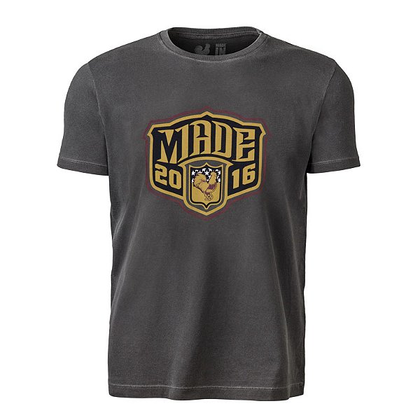 Camiseta Estampada Masculina Made in Mato Stone Cinza