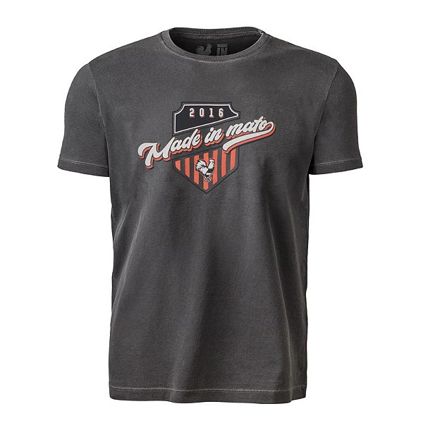 Camiseta Estampada Masculina Made in Mato Stone Cinza