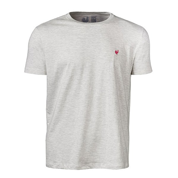 Camiseta Masculina Básica Made in Mato Mescla Claro