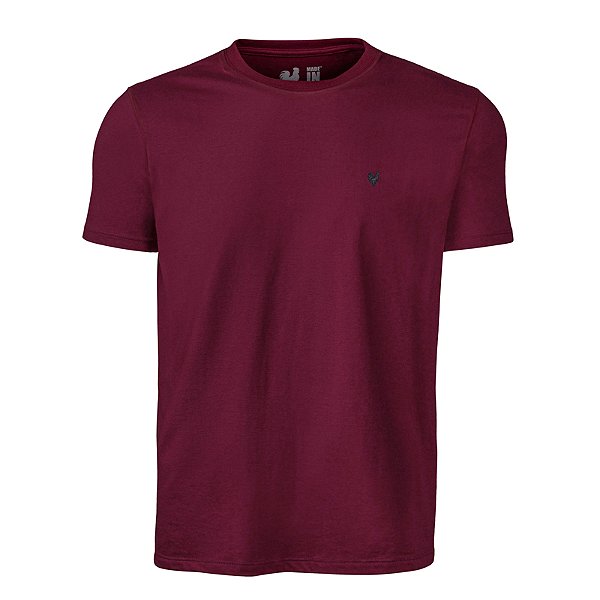 Camiseta Masculina Básica Made in Mato Bordô