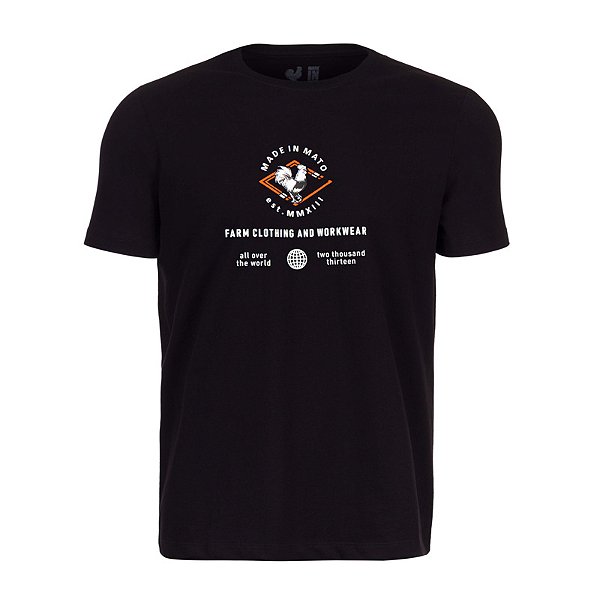 Camiseta Estampada Masculina Over the World Preta