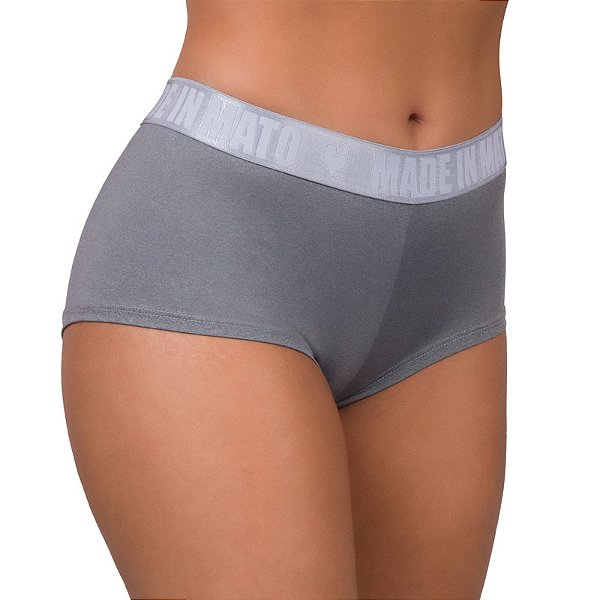 Calcinha Made in Mato Boyshort  Mescla