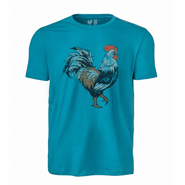 Camiseta  Estampada Masculina Made in Mato Stone Azul