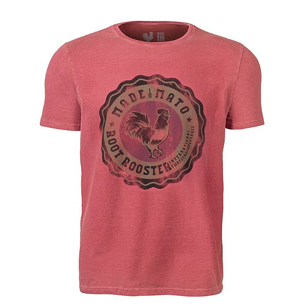 Camiseta Estampada Masculina Made in Mato Stone Vermelha
