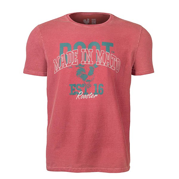 Camiseta Estampada Masculina Made in Mato Stone Coral