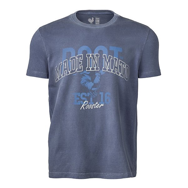 Camiseta Estampada Masculina Made in Mato Stone Marinho