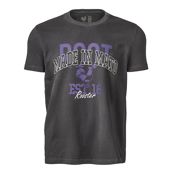 Camiseta Estampada Masculina Made in Mato Stone Preta