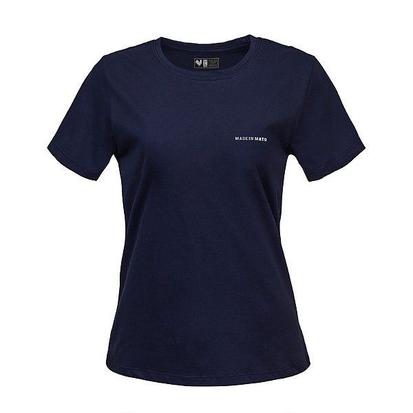 Camiseta Básica Feminina Made in Mato TC Marinho