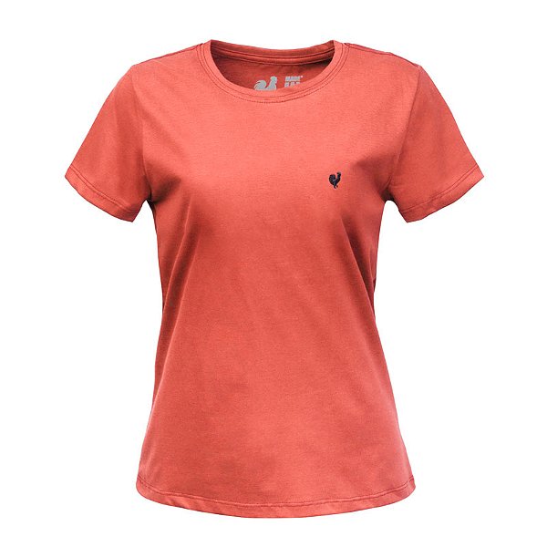 Camiseta Básica Feminina Made in Mato Carmim