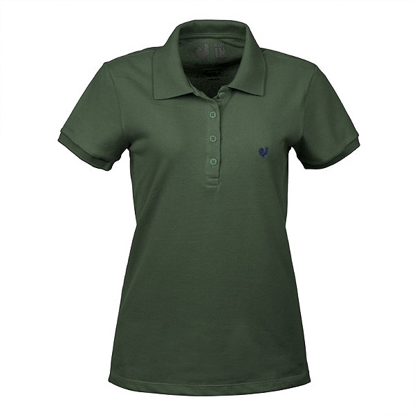 Polo Feminina Made in Mato Verde Musgo