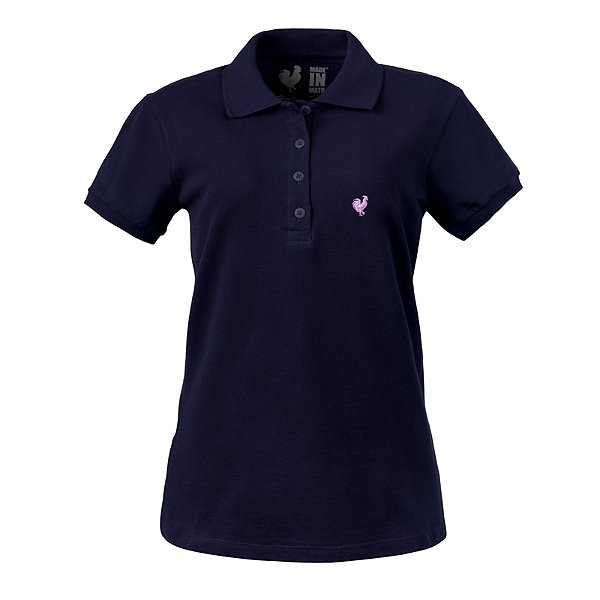 Polo Feminina Made in Mato Azul Marinho