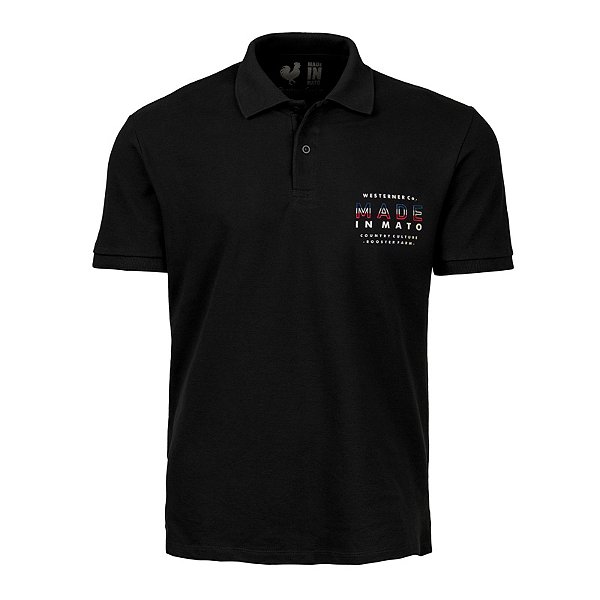 Polo Select Made in Mato TX Rooster Farm Preta