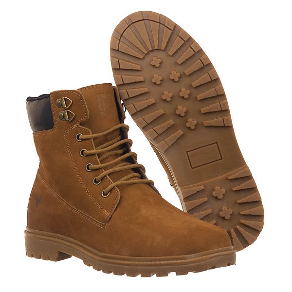 Bota Masculina de Couro Working Made in Mato Camel