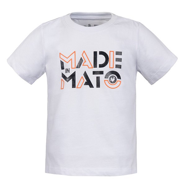 Camiseta Estampada Infantil Made Peças Branca