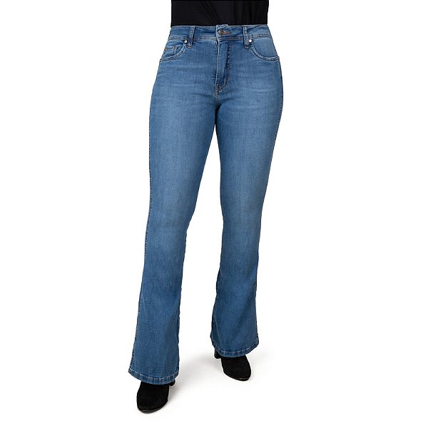 Calça Jeans Feminina Made in Mato Flare Blue