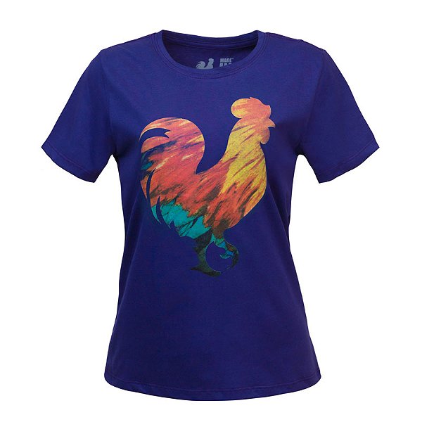 Camiseta Feminina Made in Mato Carolina Azul