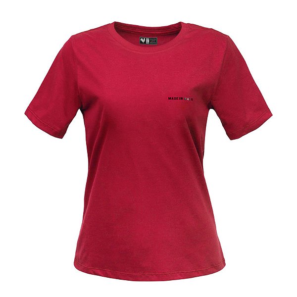 Camiseta Básica Feminina Made in Mato TC Vermelha