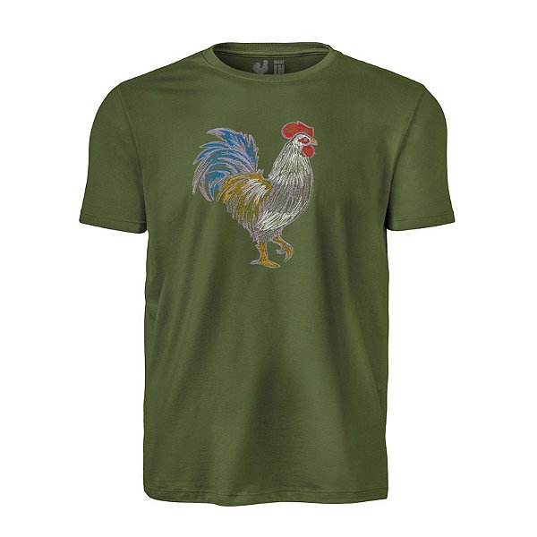 Camiseta Estampada Masculina Made in Mato Galo Musgo