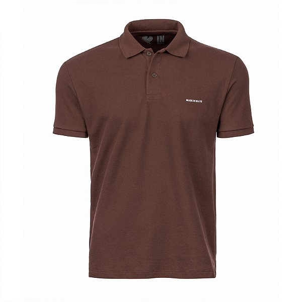 Polo Gold Masculina Made in Mato Termocolante Marrom