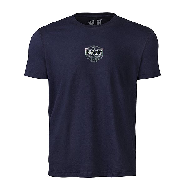 Camiseta Estampada Masculina Made in Mato Cranky Rooster Marinho