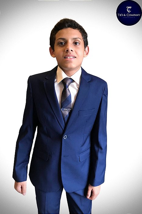 Terno Infantil Azul Marinho PV Slim Fit T&C Corte italiano - Tie's &  Company - melhor da moda masculina.