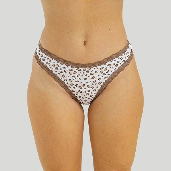 Calcinha De Algodão Tanga Boreale Estampada Sortida - 35