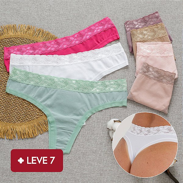 Kit Semaninha 7 Calcinhas De Algodão Fio Dental  - 28