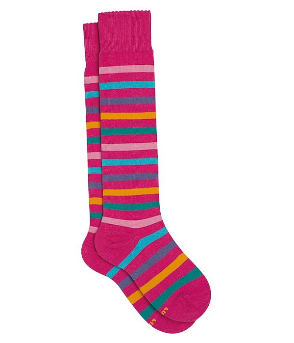 Meia 5/8 Lupo Listras Infantil Colorida Cano Longo 02690